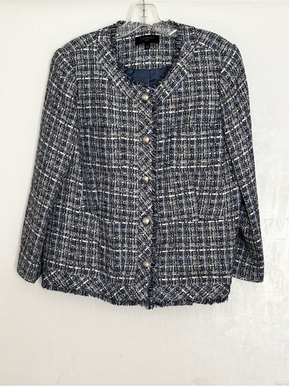 Talbots Americana Tweed Jacket Size 12P Petite - Picture 2 of 5